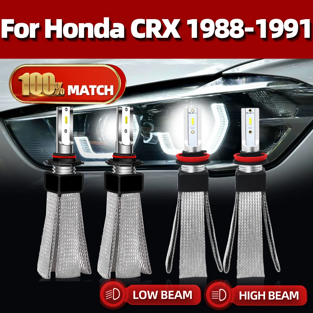 

9005 HB3 9006 HB4 Canbus Car Headlight Bulb 240W 40000LM Turbo Auto Lamp 12V 6000K White For Honda CRX 1988 1989 1990 1991