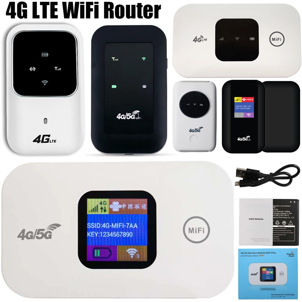 Roteador Wifi Portátil sem Fio Desbloquear Modem Mini Pocket Hotspot Móvel Slot para Cartão Sim Repetidor 4g Lte 150mbps