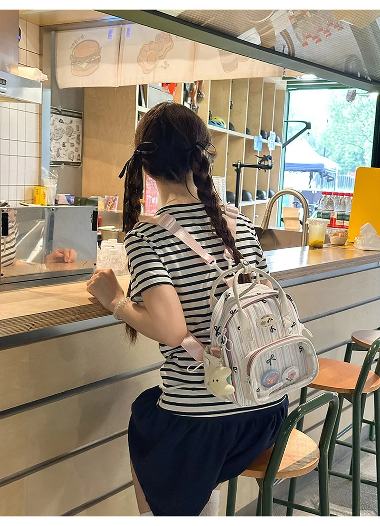 Kawaii Pastel Grid Harajuku Ita Tote Bag