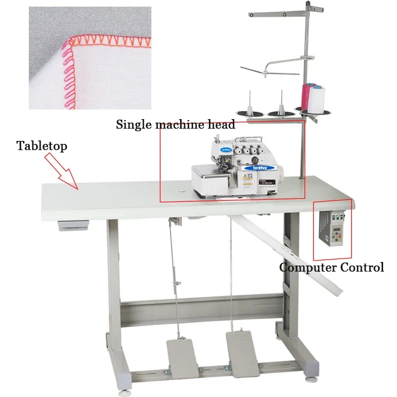 Super High Speed Overlock Sewing Machine,direct Drive Sewing Machine 3/4/5line Overedge Sewing Machine sewing machine accessory presser foot set sewing machine part durable professional multifunctional practical plastic metal