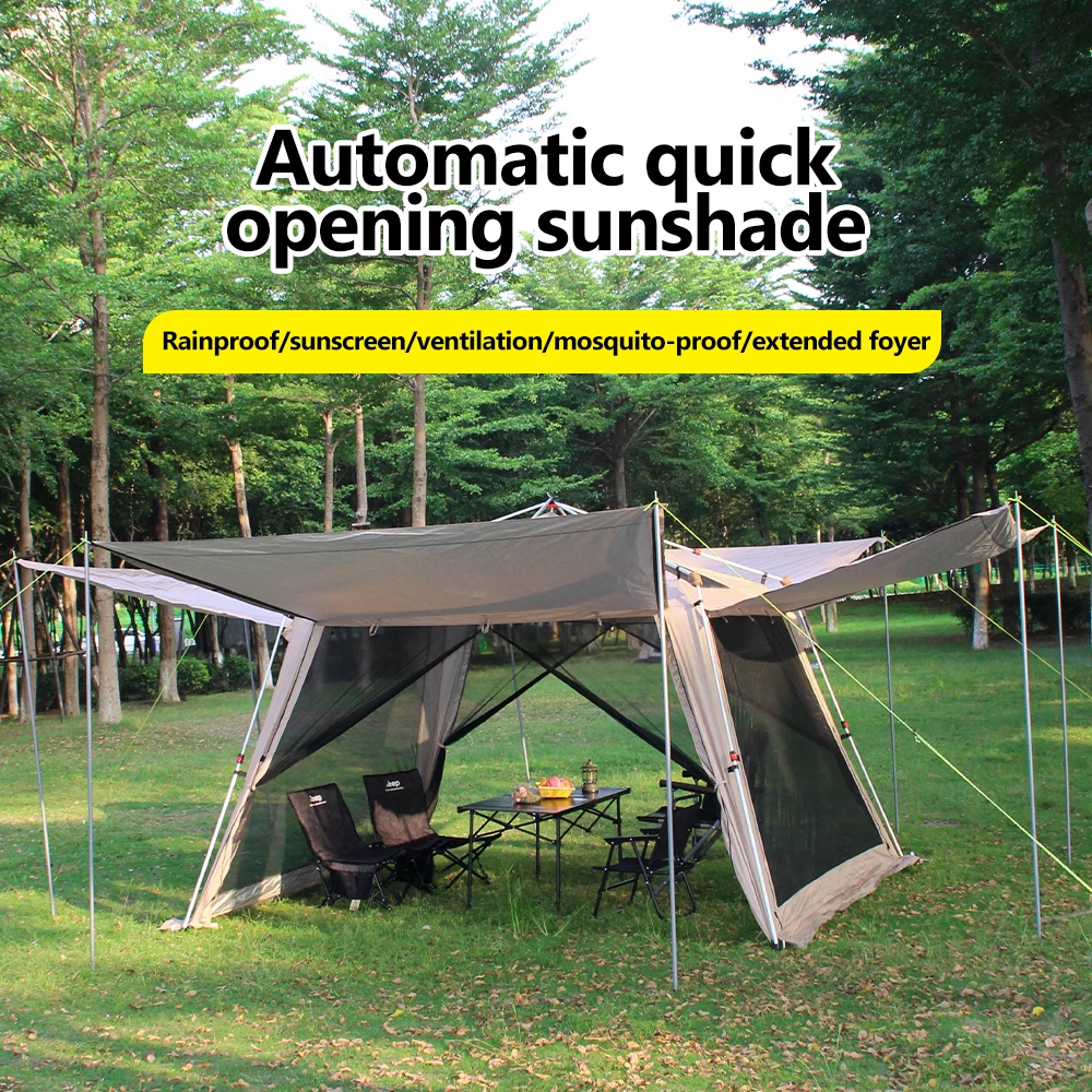 Camping Tent 5-9 Person Waterproof Sun Protection Aluminum Poles 210D Oxford Fabric For Beach Hiking Fishing camping tent