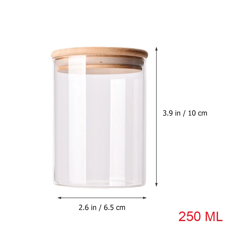 175 Ml Salt Storage Candy Jar Glass Jars Tea Sealing Cap Coffee Bean Loose Containers Sealed Canisters 6
