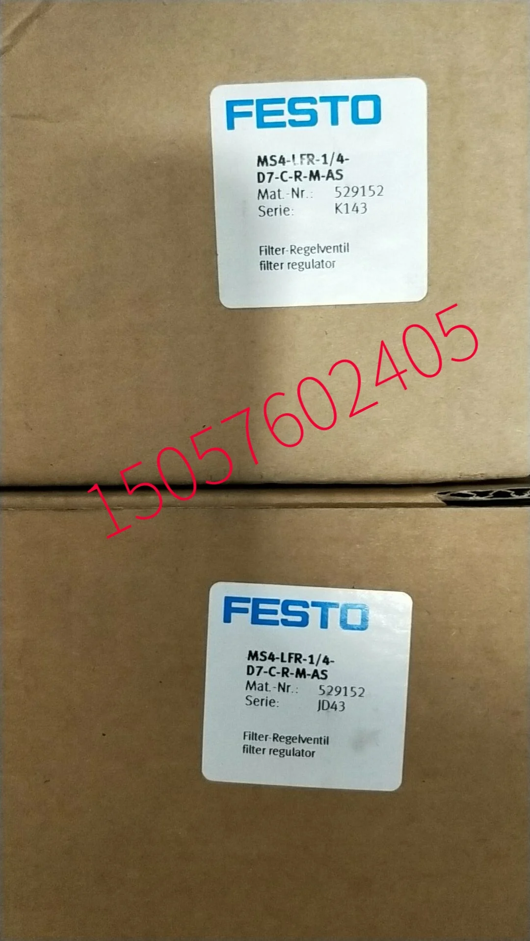 

Festo FESTO MS4-LFR-1/4-D7-C-R-M-AS Filter Pressure Reducing Valve 529152 In Stock