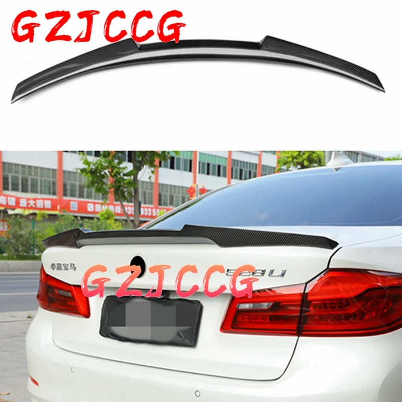 

5 Series Carbon Fiber Car Rear Spoiler Lip Wing for BMW G30 G38 530i 540i F90 M5 Sedan 4 Door 2017 2018 Black FRP Car Styling