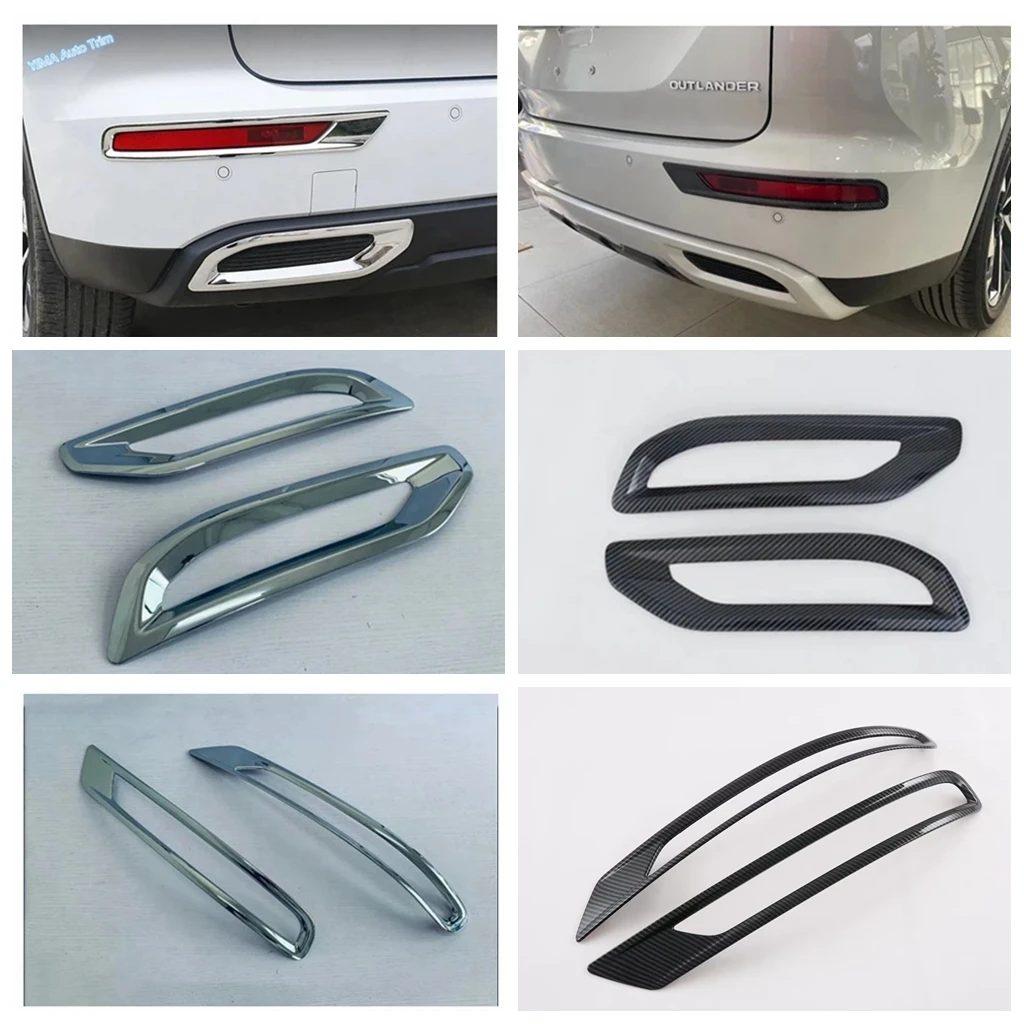 

Fit For Mitsubishi Outlander 2023 2024 Accessories Exterior Rear Fog Lights Lamps Eyelid Eyebrow Decoration Cover Trim Styling