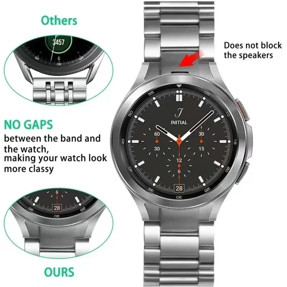 Premium No Gaps Titanium Metal Watch Strap Bracelet