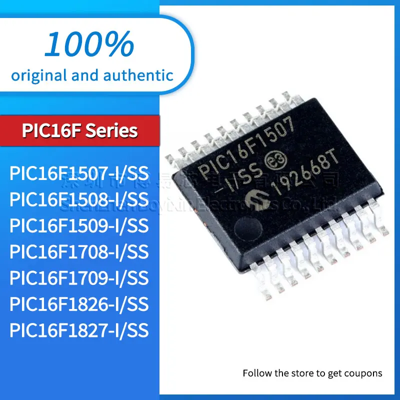 

PIC16F1827 PIC16F1826 PIC16F1709 PIC16F1708 PIC16F1509 PIC16F1508 PIC16F1507-I/SS brand new original genuine package SSOP-20