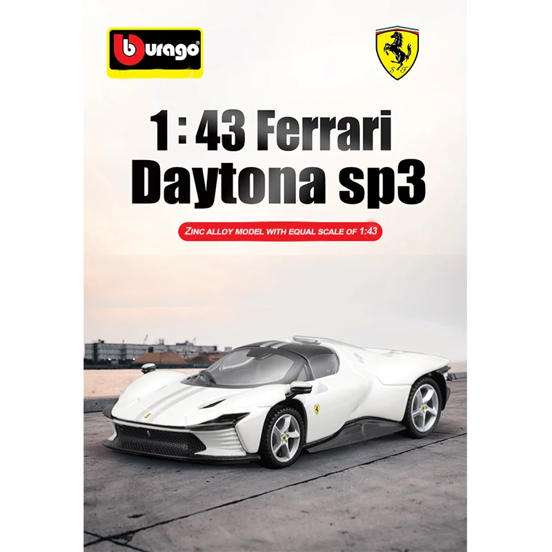 Bburago 1:43 New Ferrari Dyna Sp3 Sports Car Alloy Car Model Metal Car Model Toy Ornaments for Adults and Children Gifts bburago 1 43 2022 f1 ferrari f1 75 16 leclerc 55 sainz alloy luxury vehicle model toy collection gifts for children adults