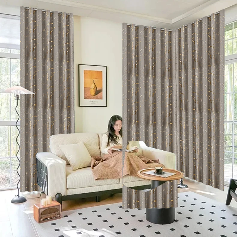 Luxury Marble Blackout Curtains 6
