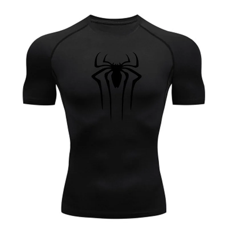 thumbnail image 1 of Camiseta de compresión para hombre, ropa deportiva de superhéroe para gimnasio, correr, Rashgard, de secado rápido, de manga corta, nueva, 1 of 5