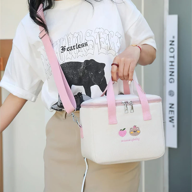 

Multifunction Big Capacity Lunch Bag Waterproof Oxford Crossbody Thickened Insulation Lunch Bags for Lunch Box Picnic Food Bag