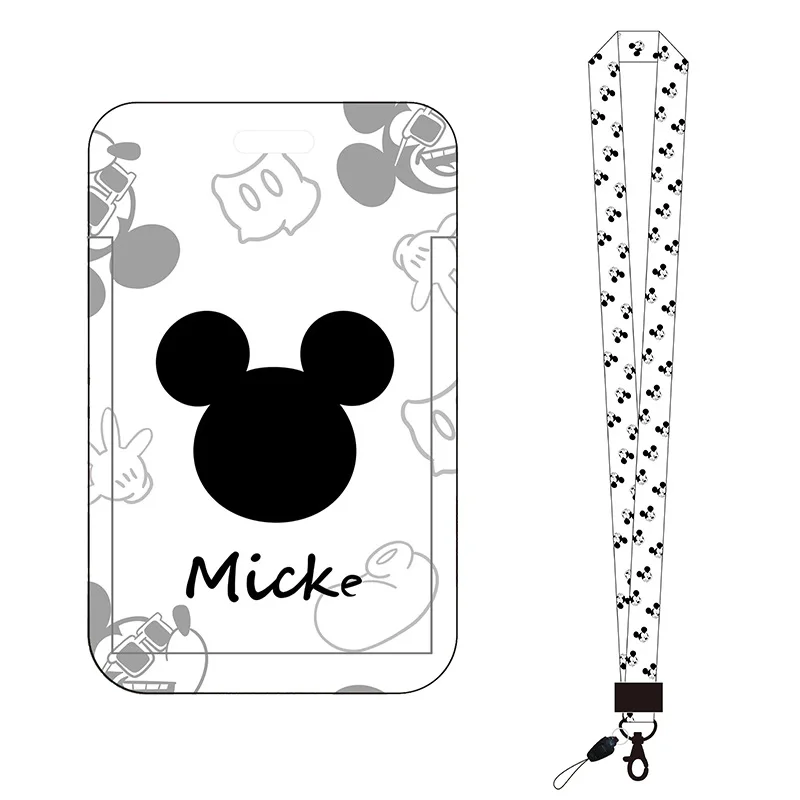 

Disney Mickey Cardholder Cartoon Fashion Student Bus Subway Campus Card Protective Case Creative Telescopic Easy To Pull Buckle