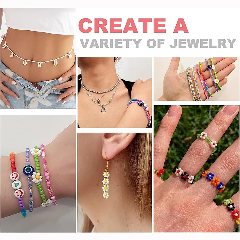 15 그리드 4mm 마카롱 컬러 시리즈 유리 씨앗 비즈 일반 모양 Seedbead 쥬얼리 팔찌 목걸이 만들기 DIY 2250pcs 세트