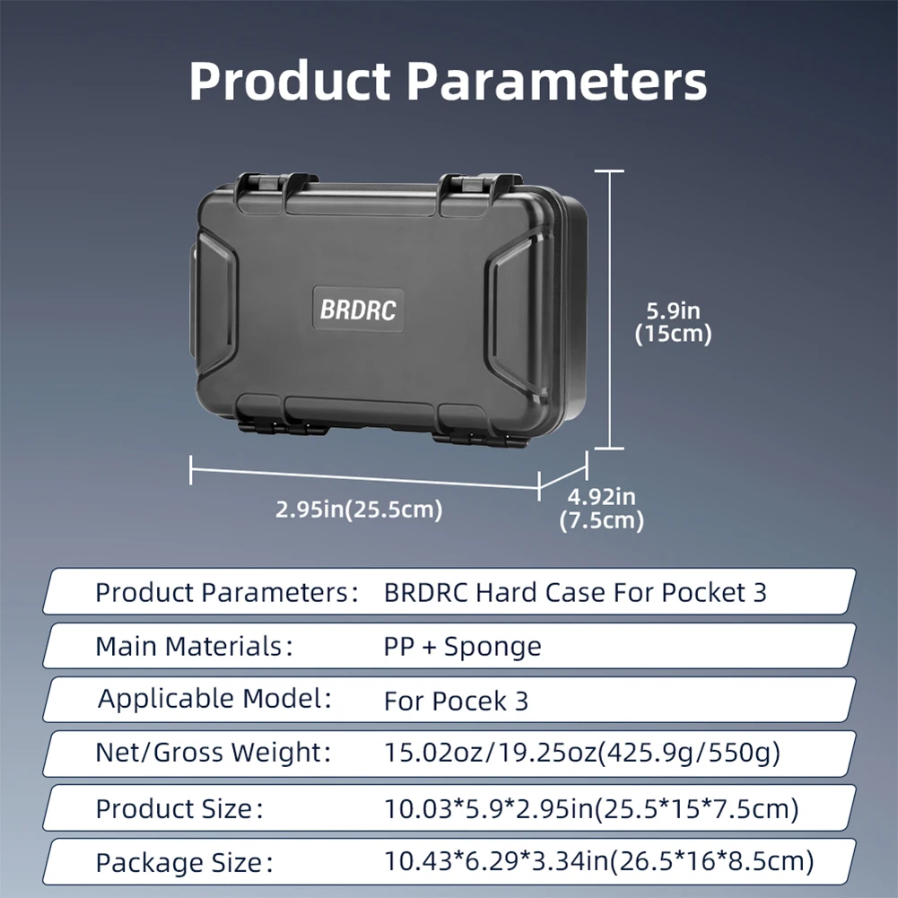 Hard Carrying Case For DJI Osmo Pocket 3 Storage Box Explosion Proof Protective Case Portable Waterproof Box Shell for Pocket 3