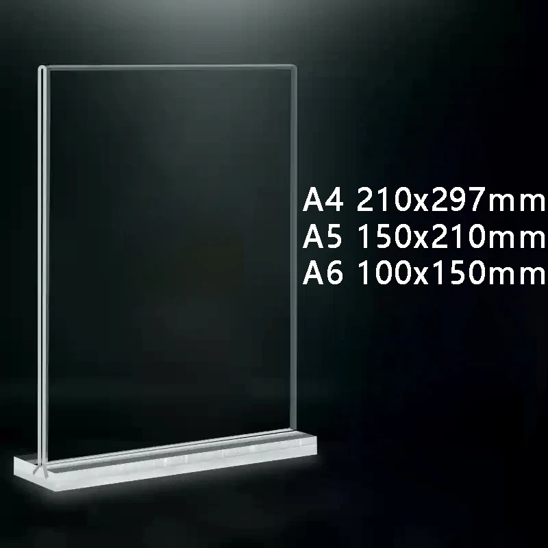 One piece convenient pull-out acrylic display stand A4/A5/A6 store billboard