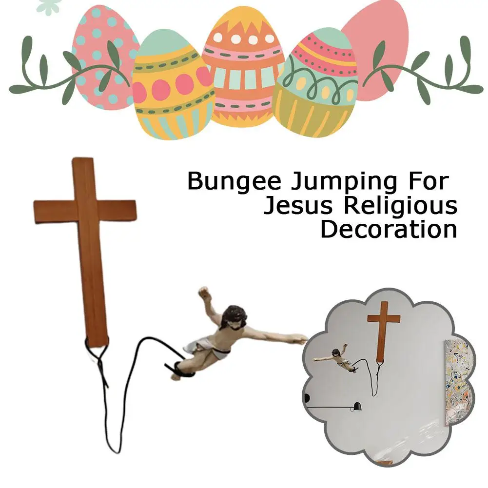 

Jumping Jesus Easter Atmosphere Decorative Ornaments Crafts Decorations Holiday Gifts Religious Ornaments Tools Hanging E6G0