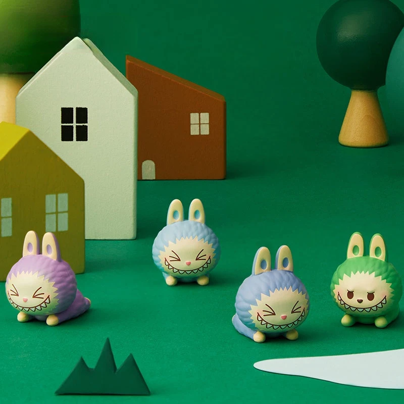 Pop Bean The Monsters Labubu Forest Sdraiato Baby Series Elevator Cute Anime Kawaii Figure Dolls Regalo Per Bambini Mystery Box