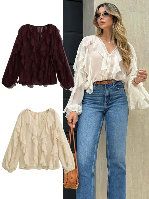 Translucent Ruffles Shirt 1