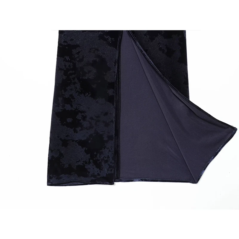 2025 New Women Fashion Velvet Dress Elegant Long Dresses V neck Ruched Chic Dresses For Women Long Sleeve Evening Party Dress