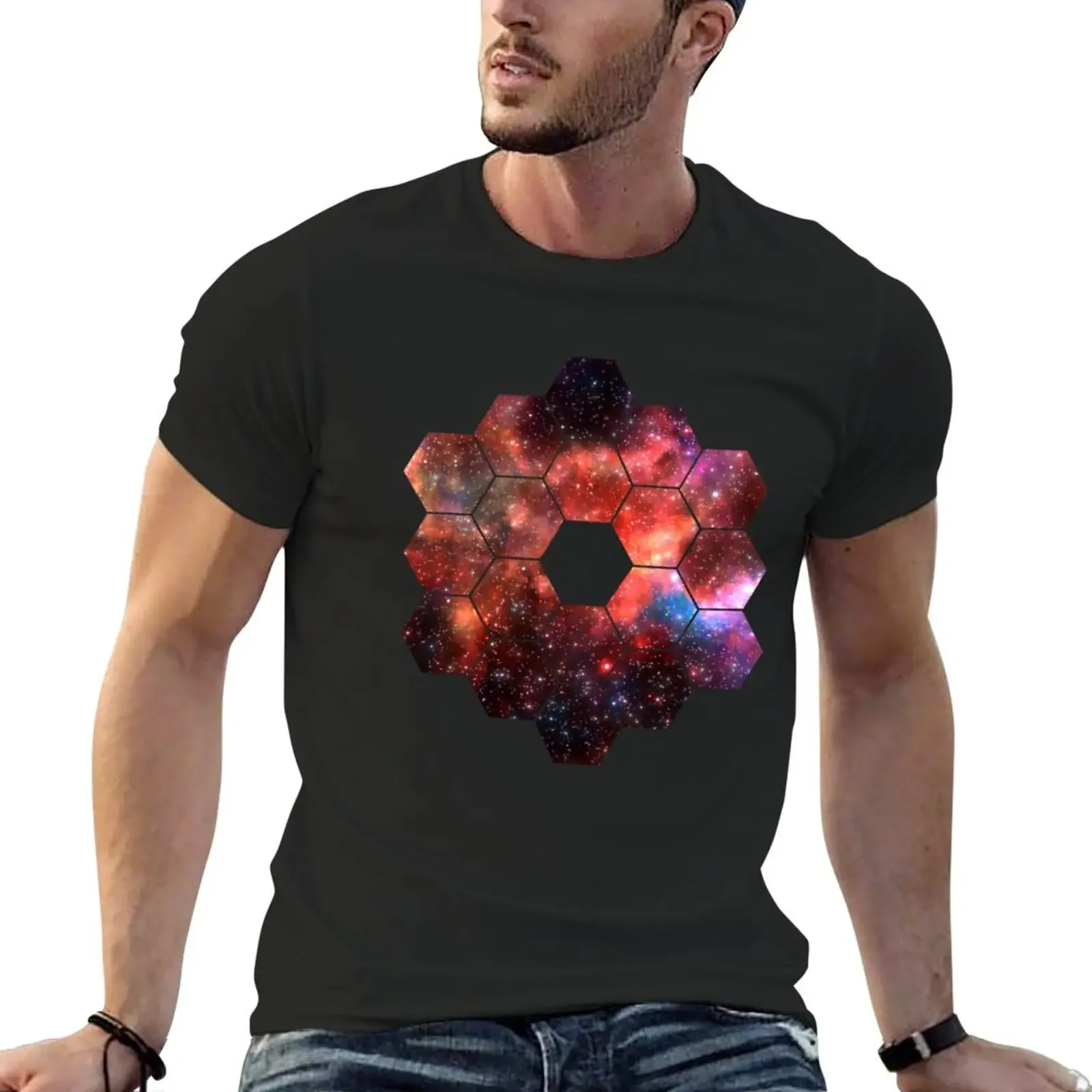 JWST: Searching The Cosmos T-Shirt customizeds kawaii clothes sublime big and tall t shirts for men