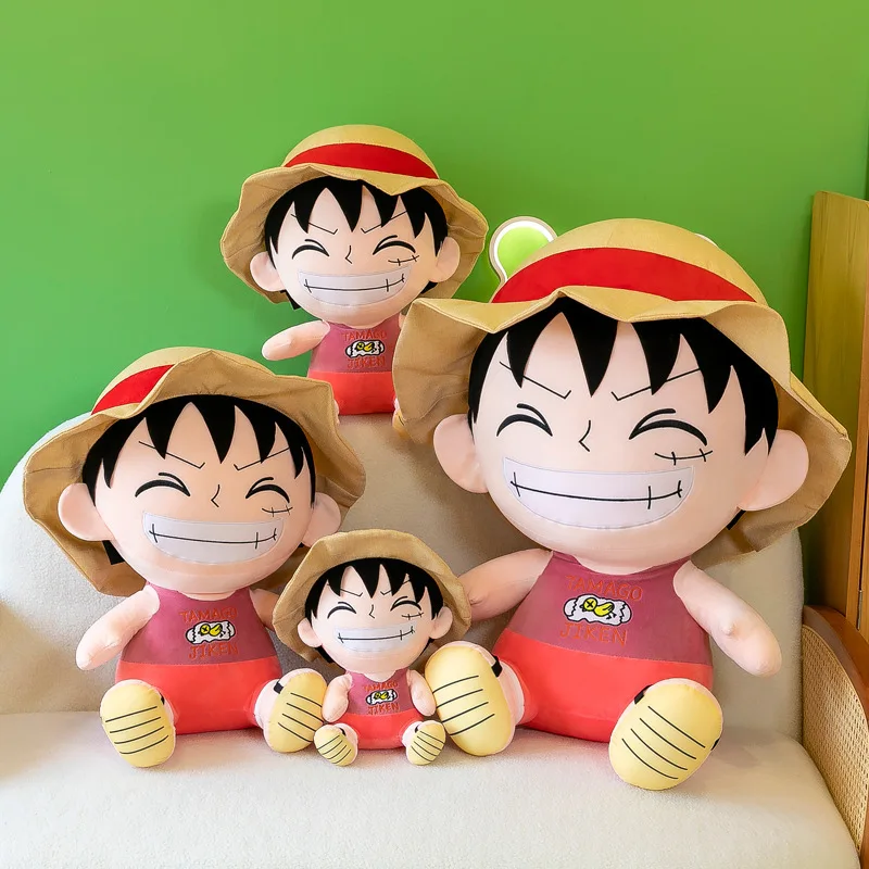 70cm Bandai Plush Toy Anime Integrated Plush Toy Cartoon Cute Straw Hat Luffy Soft Cloth Doll Pillow Boy And Girl Gift plush toys
