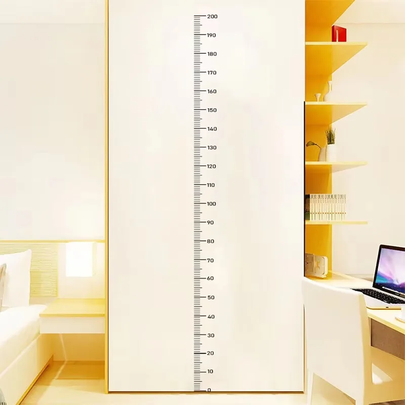 Children's Height Measurement Wall Decal - Waterproof Growth Chart and Decorative Ruler Sticker