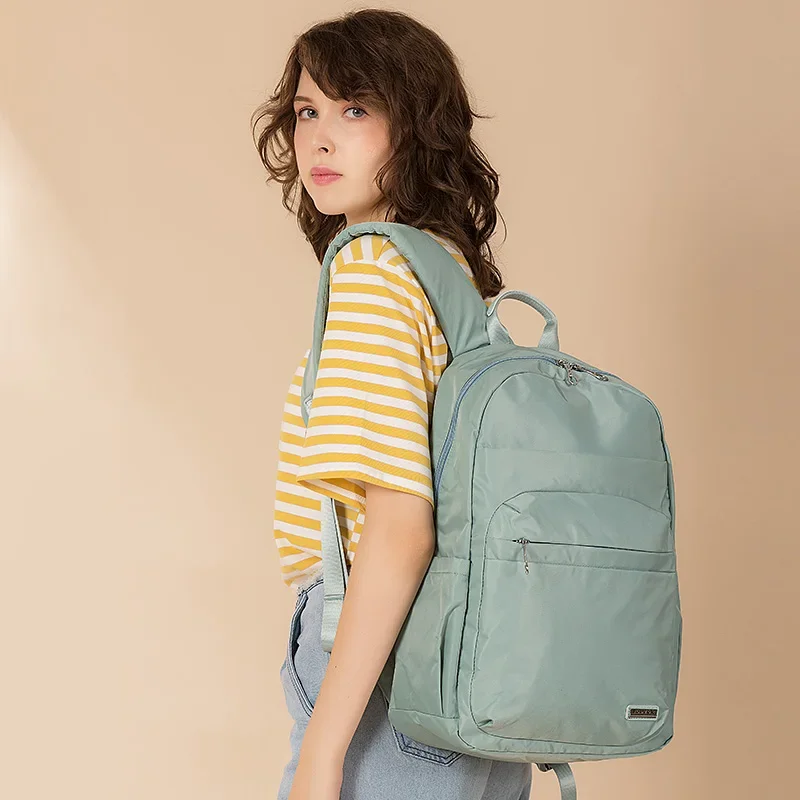 Fouvor Women Waterproof Oxford Simple Versatile Student Bag Canvas 2024 Large Capacity Travel Backpack Lady School Bag 2800-14 4