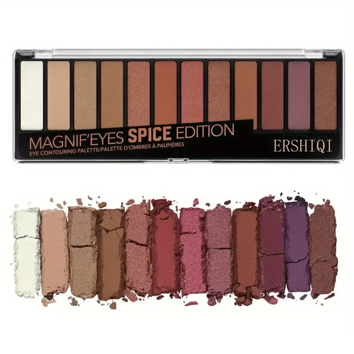12-Color Pearlescent and Matte Eye Shadow Palette Long-lasting and Luminous Formula Eyeshadow Container eye shadow eye shadow plate