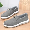 Retro Men Casual Shoes Slip on Canvas Loafers Comfortable Walking Flats for Man Non Slip Soft Moccasins Sneakers Driving Shoes 5