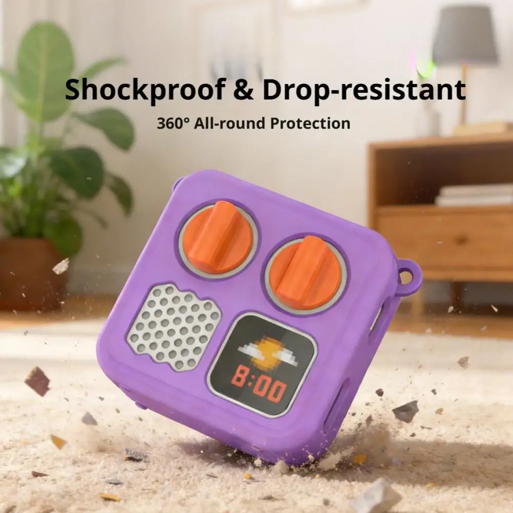 Silicone Protective Case with Lanyard and Card Slot - Dustproof and Shockproof Portable Storage Sleeve