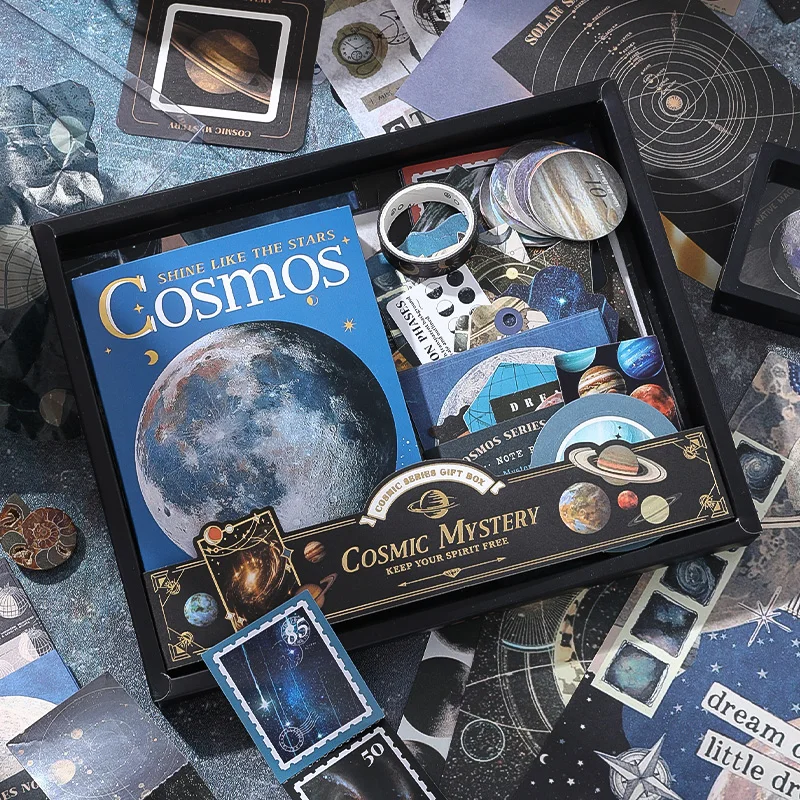 Starry Sky Handbook Gift Boxes 154 Pcs/Box School Student Reward Gifts Children's Gifts Scrapbooking Supplies Stationery Set