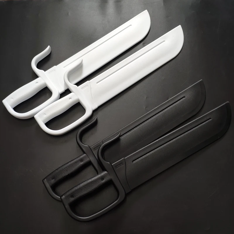 1 Pair Plastic Wing Chun Butterfly Swords Plastic Knife Double Martial Arts Knifives Telescopic Sword