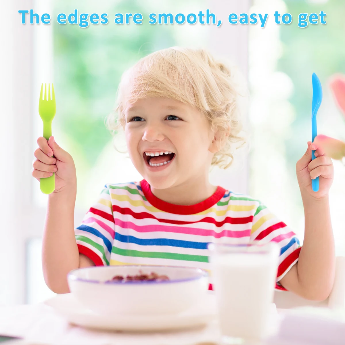 18pcs Kids Forks and Spoons Set Food Grade PP Toddler Utensils Colorful Kids Silverware Set Reusable Kids Utensils Set For Party