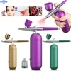 Portable Airbrush Nail With Compressor Airbrush Rechargeable Wireless Handheld Spary Gun for Nails Art Painting Craft 1