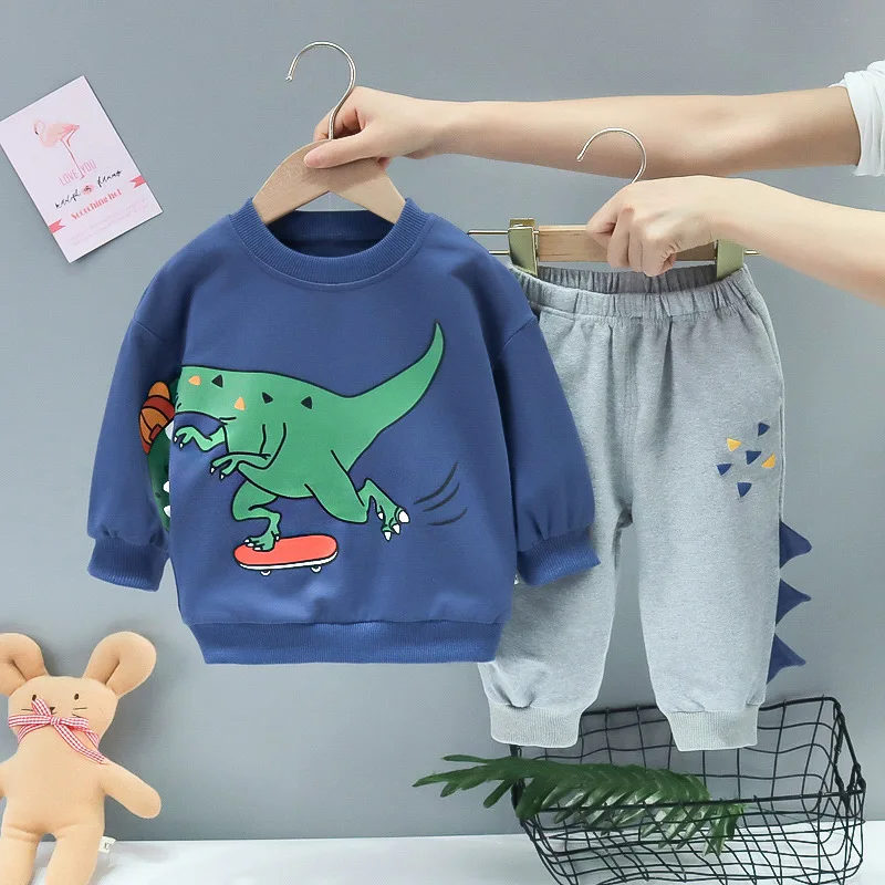 Conjunto Verano Niño Conjunto Infantil Dinosaurio - Camiseta Y Pantalón Corto De Algodón Para Verano (2-7 Años) Deportivas Verano Niños