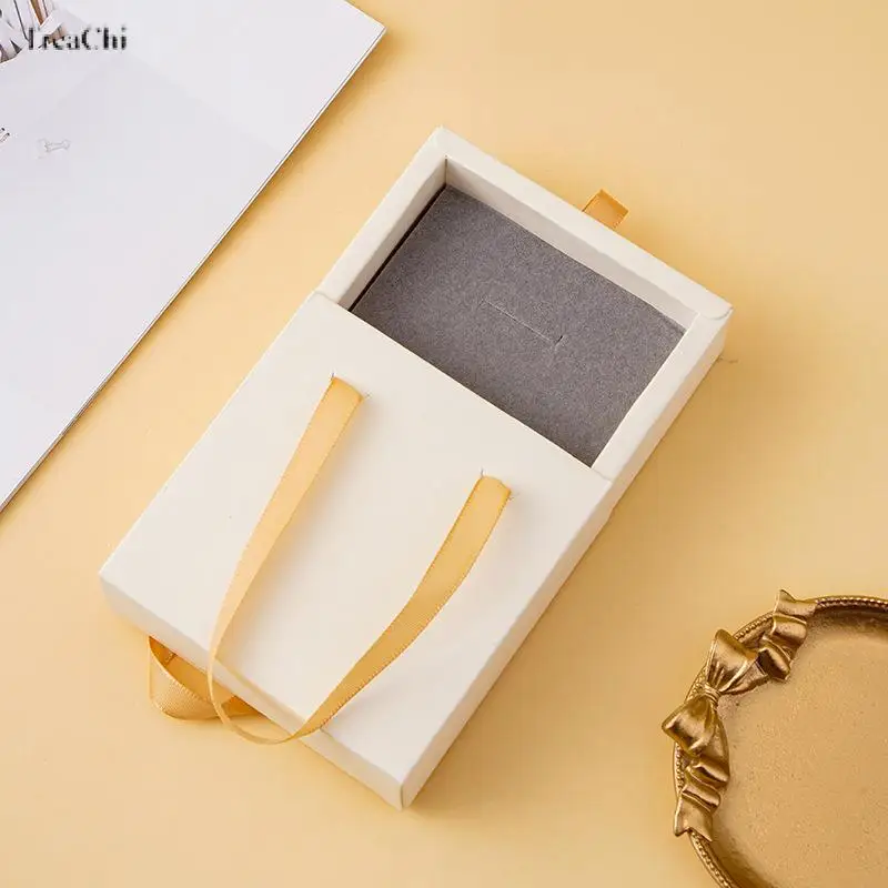 10Pcs Hand Drawer Box Jewelry Box Ring Earrings Necklace Jewelry Box Wear Nail Badge Brooch Gift Box Can Be Printed Logo Logo