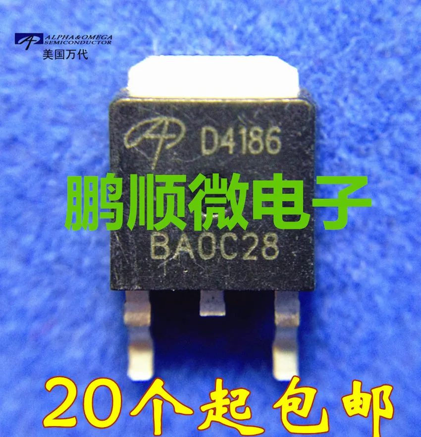 

30 шт. Оригинальный Новый N-канальный полевой эффект AOD4186 D4186 40 в 50A TO-252