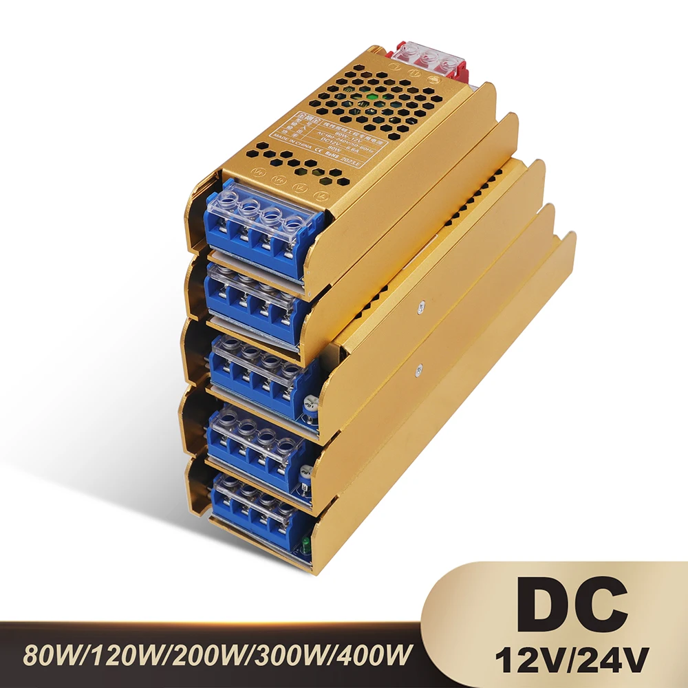 

AC180-250V To DC 12 V 24V Iron Shell Светодиодный драйвер питания 80W 100W 120W 200W 300W 400W осветительные трансформаторы