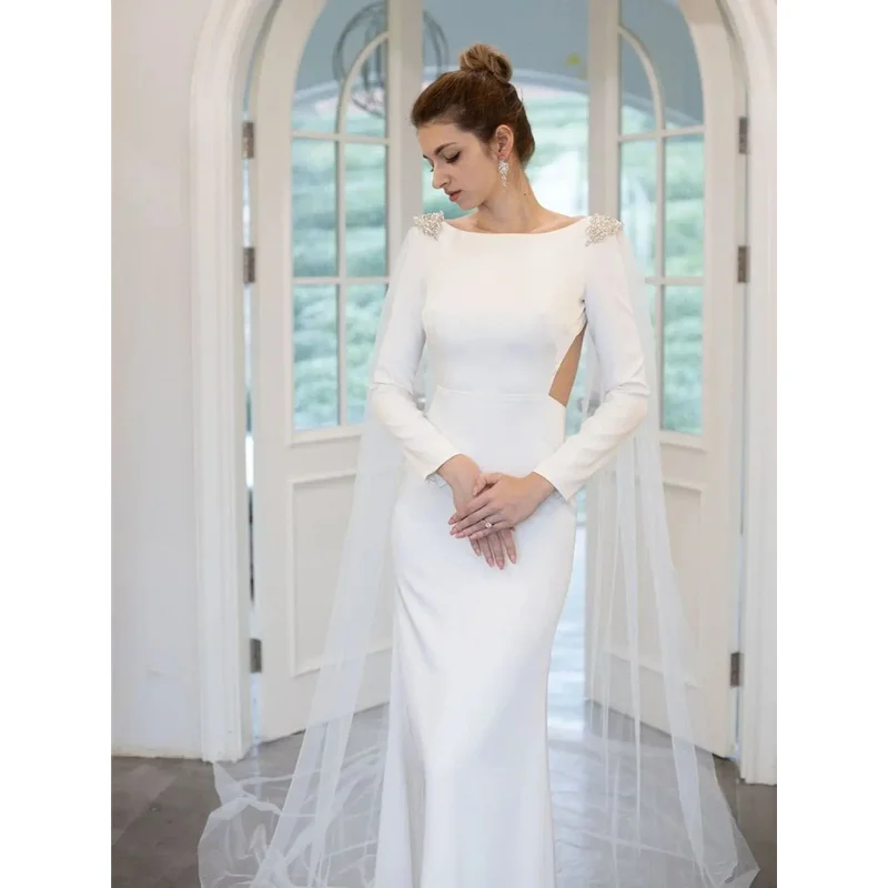 

VG19 Bridal Shoulder Veil Long Wedding Cloak Evening Cape Jacket for Women Bolero Bridal Soft Tulle Shawl Wedding Accessories