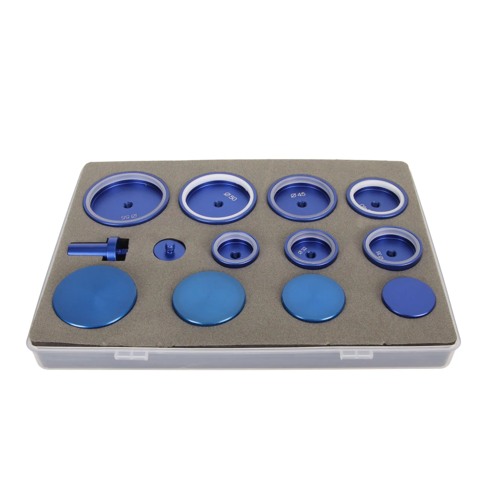 

11Pcs/set Watch Crystal Bezel Case Press Dies Set Aluminum Alloy Watch Case Opener Watch Repair Tool Accessory for Watchmakers