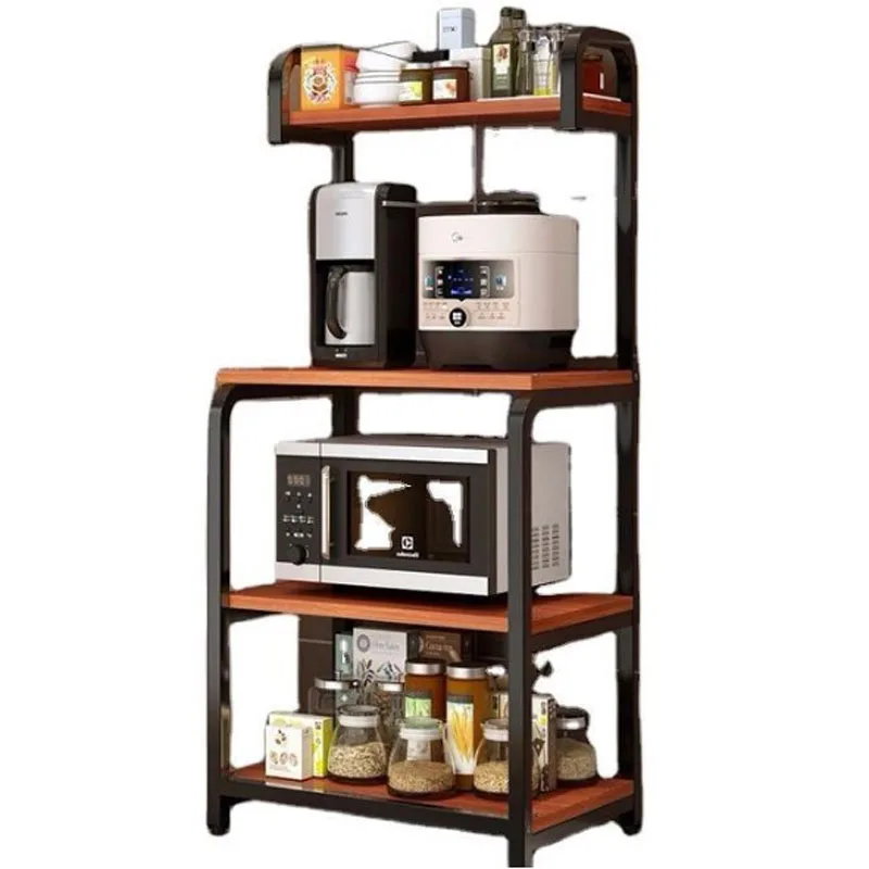 

Floor Stand 4 Layer Kitchen Microwave Oven Cabinet Pot Dishes Storage Rack Metal Kitchen Shelf Spice Organizer стеллаж на кухн