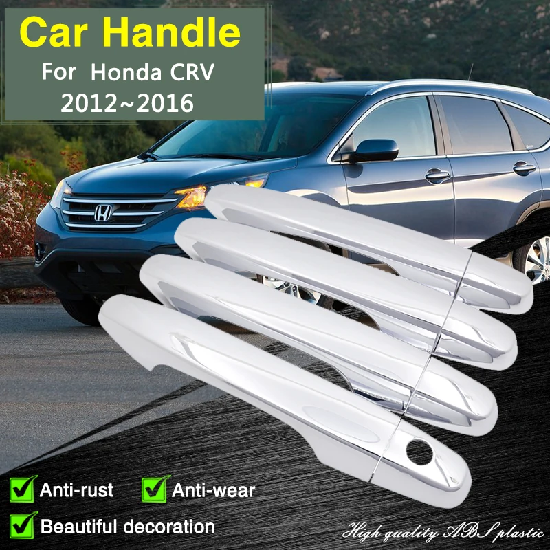 

for Honda CRV CR-V CR V 4 MK4 2012 2013 2014 2015 2016 Chrome Smart Door Handle Cover Car Accessories Protective Stickers Trim