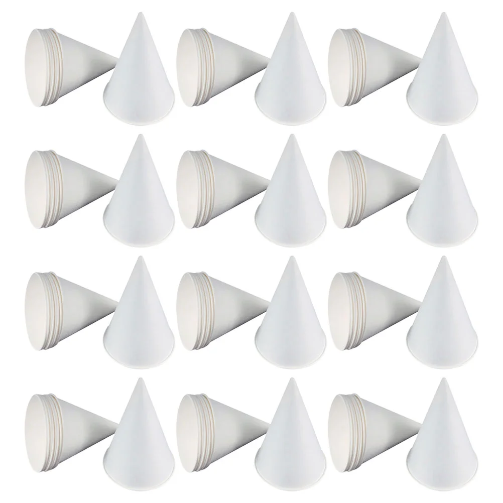 

200pcs Cold Yogurt Cups Disposable Paper Cone Shaped Ice Creams Dessert Cups
