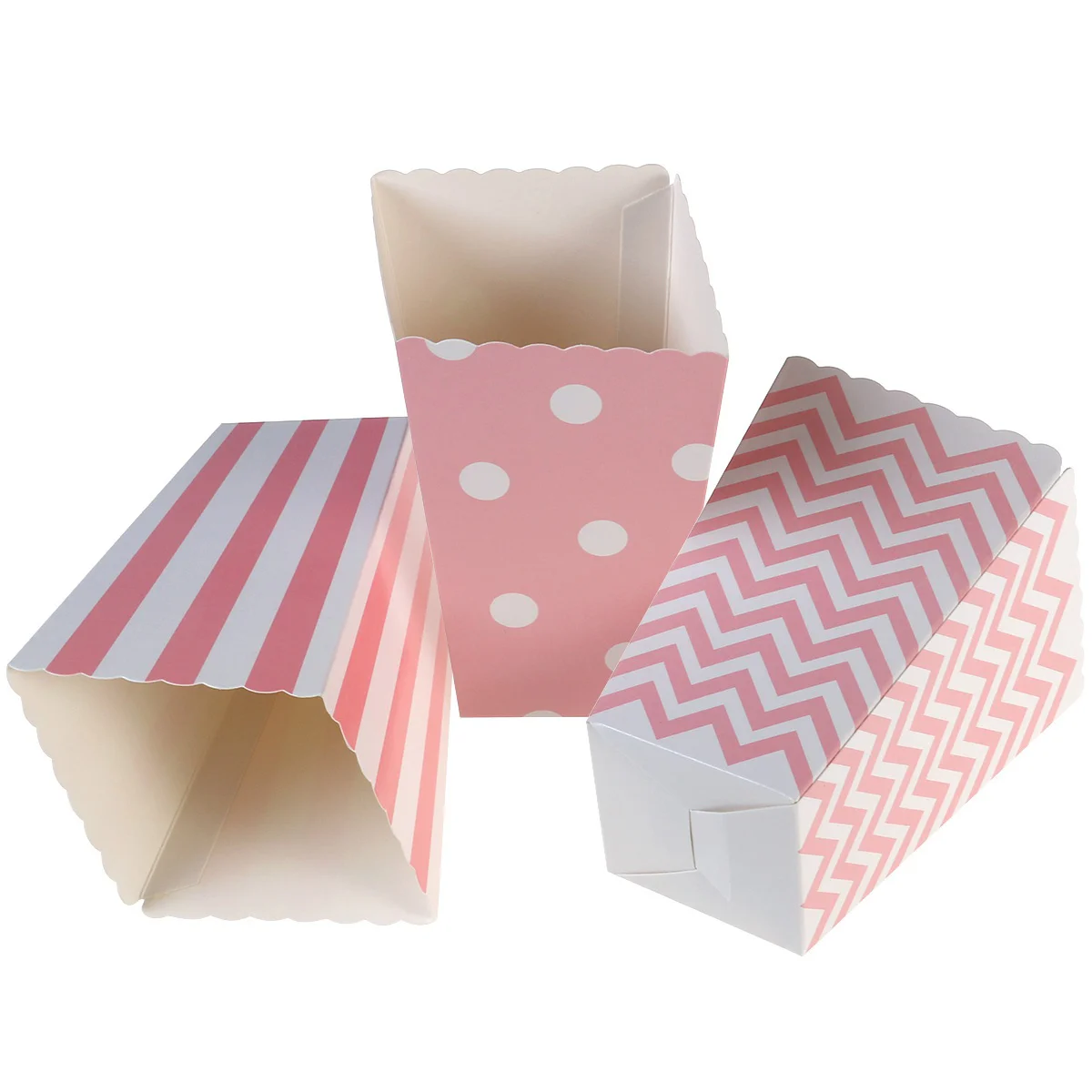 

Pink Popcorn Box Party Supplies Paper Popcorn Boxes Bags Carton Decorative Dinnerware Birthday Baby Shower Wedding Favors
