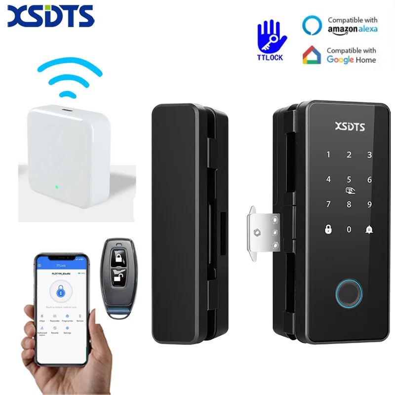 قفل باب زجاج ذكي