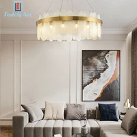 Lustre en cristal moderne pour chambre à coucher et salle à manger, art simple, éclairage intérieur, plafond 3