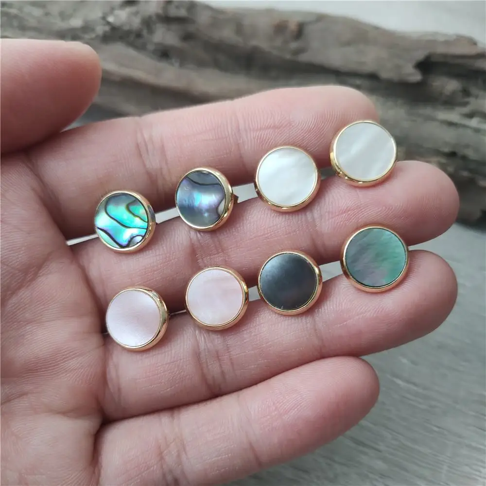 FUWO Wholesale Boho Round Shell Earrings - Handcrafted Statement Jewelry for Beachy Chic Vibes ER621 5Pairs/Lot