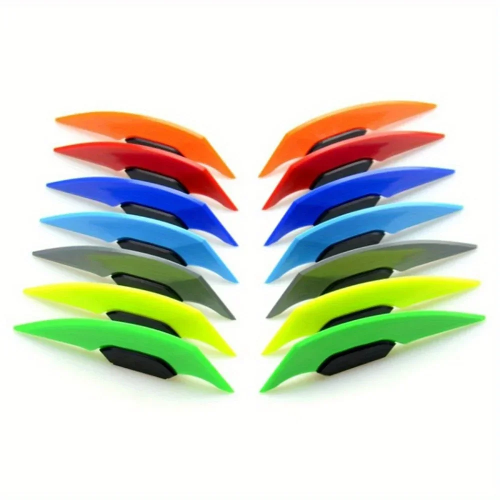 1Pair Universal Motorcycle Winglet Aerodynamic Spoiler Dynamic Wing Decoration Sticker for Motorbike Scooter