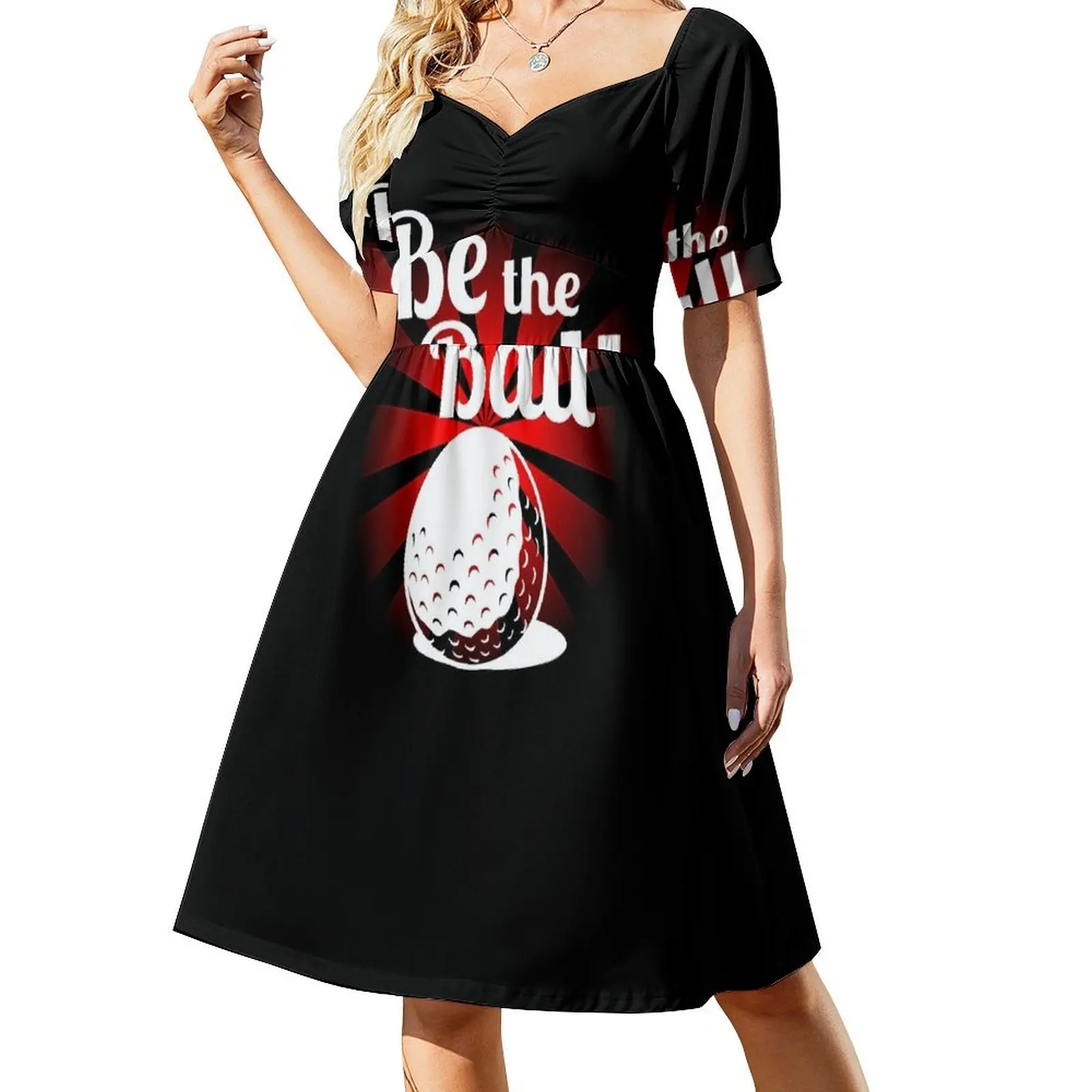 thumbnail image 1 of Vestido de manga corta Caddyshack Be The Ball, vestido de mujer, vestidos de noche de verano, vestidos para mujer, traje de verano para mujer, 1 of 7