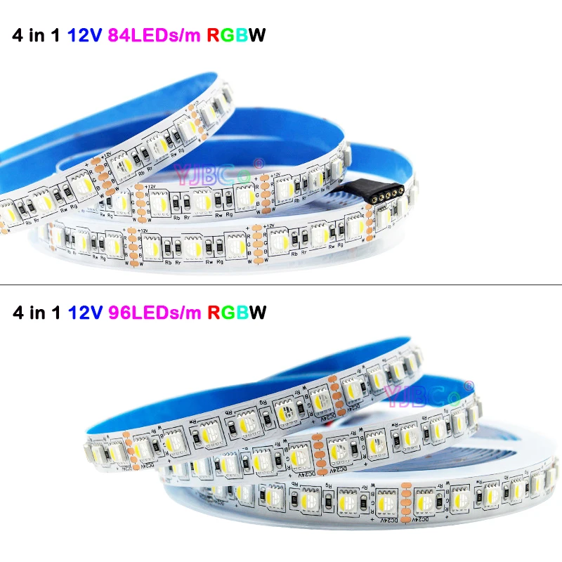 High brightness 5M 4 color in 1 RGBW/RGBWW LED Strip 60/84/96leds/m 12V/24V 5050 SMD flexible Lights Tape IP30/65/IP67 Lamp Bar image_2